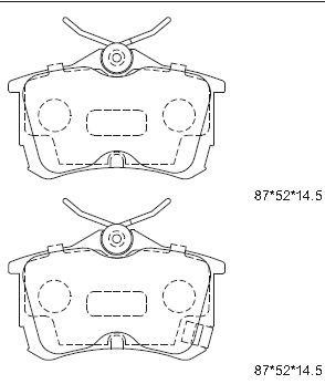 Asimco KD7728 Brake Pad Set, disc brake KD7728