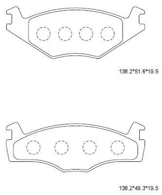 Asimco KD7756 Brake Pad Set, disc brake KD7756