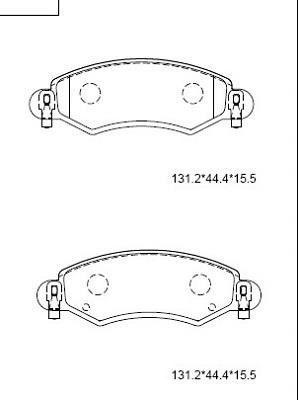 Asimco KD3765 Brake Pad Set, disc brake KD3765