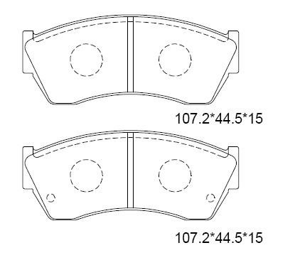 Asimco KD3779W Brake Pad Set, disc brake KD3779W