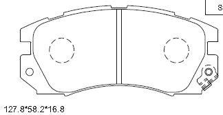 Asimco KD3781 Brake Pad Set, disc brake KD3781