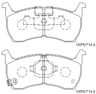 Asimco KD3793 Brake Pad Set, disc brake KD3793