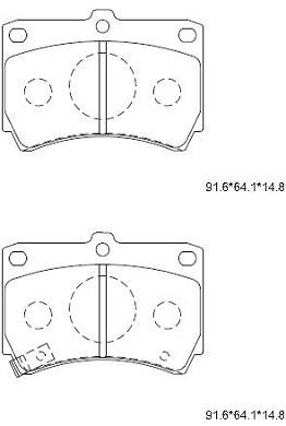 Asimco KD3797 Brake Pad Set, disc brake KD3797
