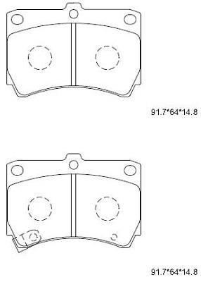 Asimco KD3798 Brake Pad Set, disc brake KD3798
