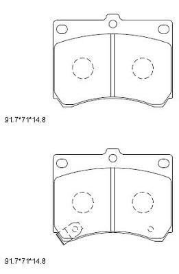 Asimco KD3799 Brake Pad Set, disc brake KD3799