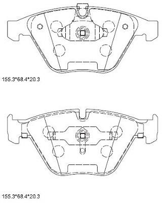 Asimco KD7535 Brake Pad Set, disc brake KD7535