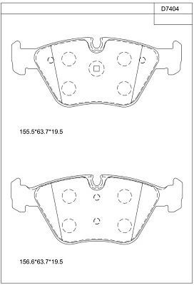 Asimco KD7404 Brake Pad Set, disc brake KD7404