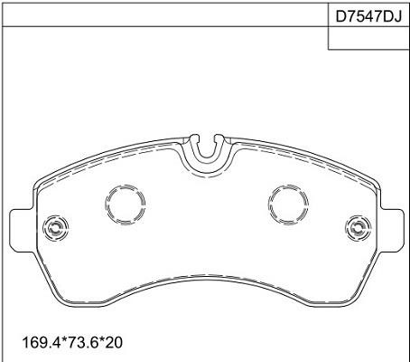 Asimco KD7547D Brake Pad Set, disc brake KD7547D