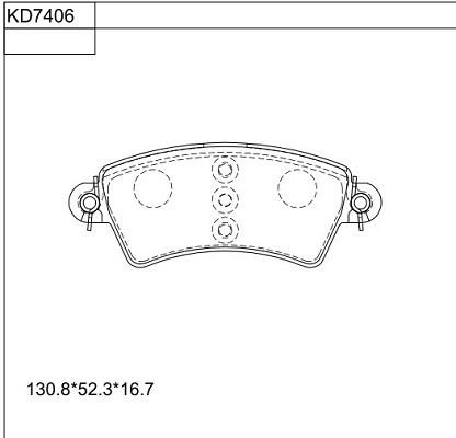 Asimco KD7406 Brake Pad Set, disc brake KD7406