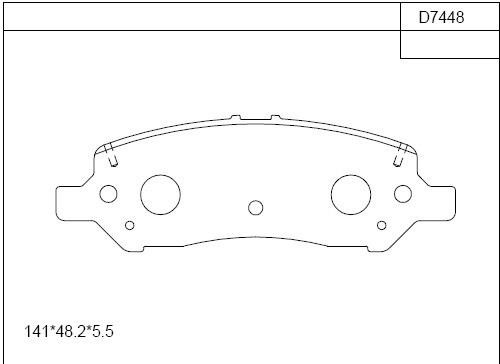 Asimco KD7448 Brake Pad Set, disc brake KD7448