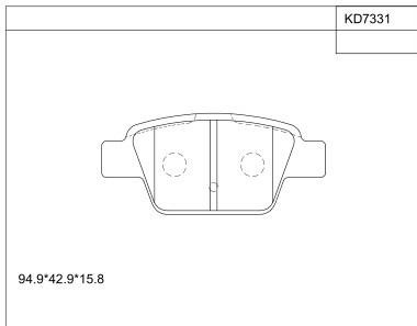 Asimco KD7331 Brake Pad Set, disc brake KD7331