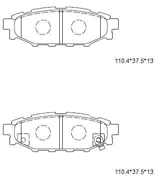 Asimco KD3722 Brake Pad Set, disc brake KD3722