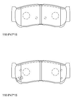 Asimco KD9739 Brake Pad Set, disc brake KD9739