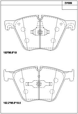 Asimco KD7009 Brake Pad Set, disc brake KD7009