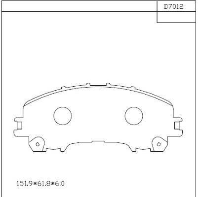 Asimco KD7012 Brake Pad Set, disc brake KD7012