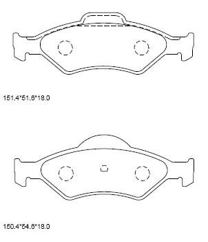 Asimco KD6516 Brake Pad Set, disc brake KD6516