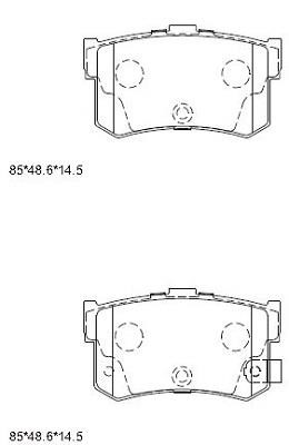 Asimco KD9709 Brake Pad Set, disc brake KD9709