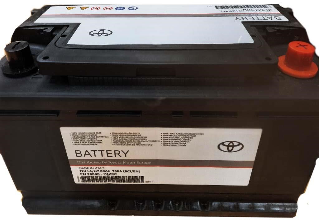 Toyota 28800-YZZRC Rechargeable battery Toyota 12V 80Ah 700A(EN) R+ 28800YZZRC