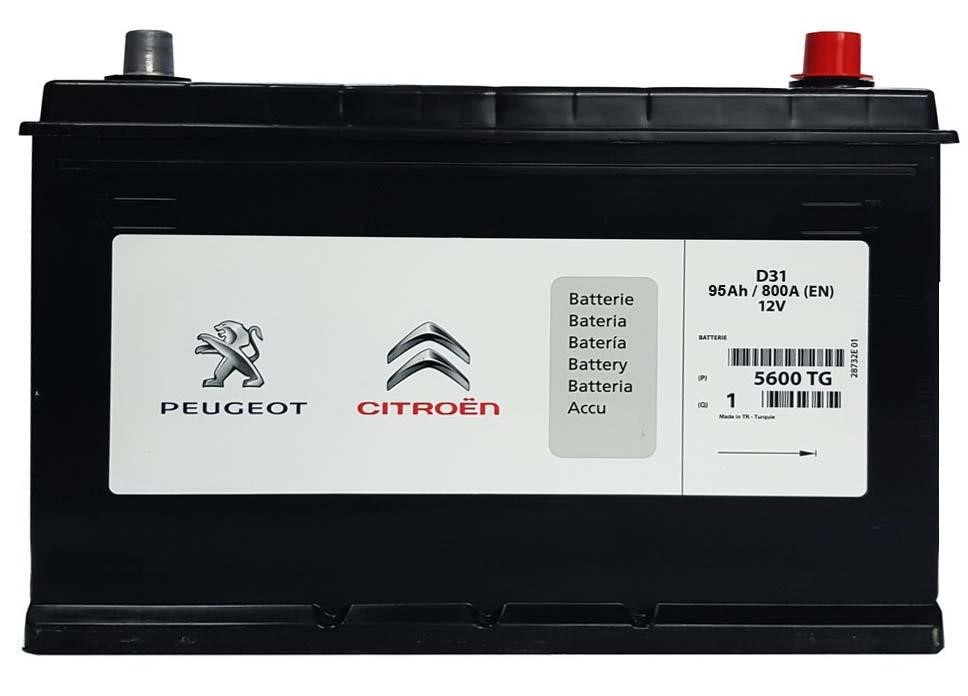 Citroen/Peugeot 5600 TG Battery Citroen/Peugeot 12V 95AH 800A(EN) R+ 5600TG