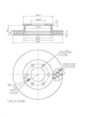 FI.BA filter FBD269 Brake disc FBD269