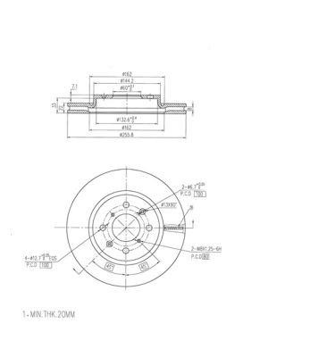 FI.BA filter FBD277 Front brake disc ventilated FBD277