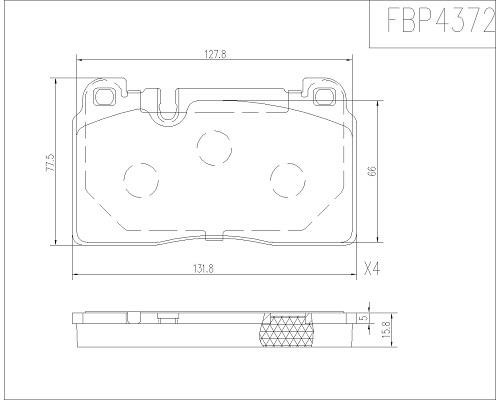 FI.BA filter FBP4372 Brake Pad Set, disc brake FBP4372