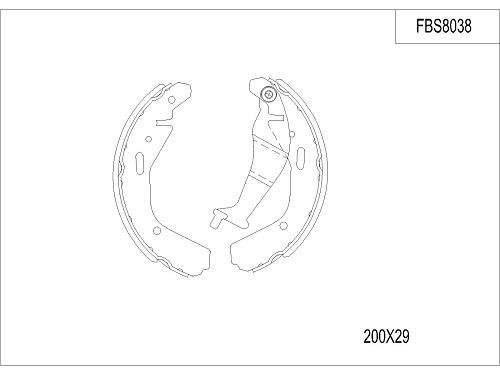 FI.BA filter FBS8038 Brake shoe set FBS8038