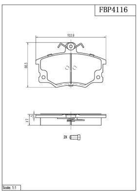 FI.BA filter FBP4116 Brake Pad Set, disc brake FBP4116