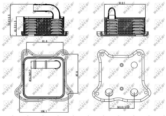 Oil cooler Wilmink Group WG1720001