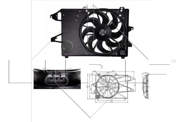 Wilmink Group WG1720109 Hub, engine cooling fan wheel WG1720109
