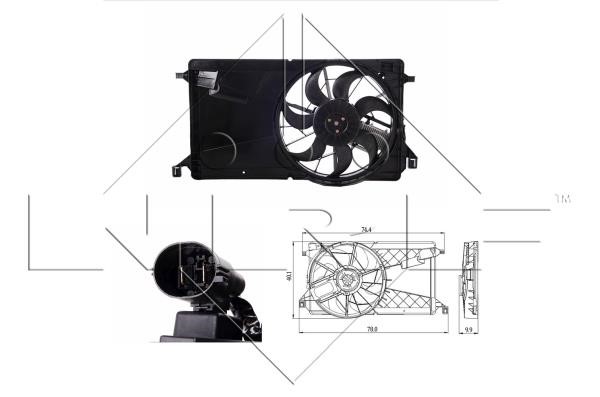 Wilmink Group WG1720261 Hub, engine cooling fan wheel WG1720261