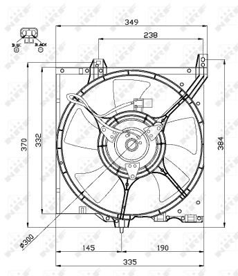 Hub, engine cooling fan wheel Wilmink Group WG1720611