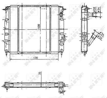 Wilmink Group WG1721451 Radiator, engine cooling WG1721451