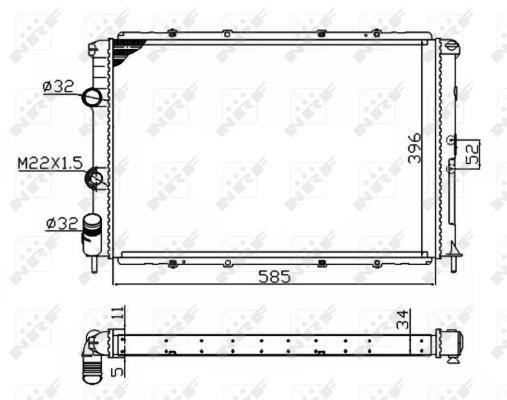 Radiator, engine cooling Wilmink Group WG1721486