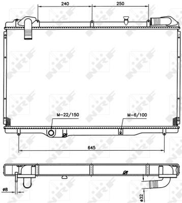 Radiator, engine cooling Wilmink Group WG1722895