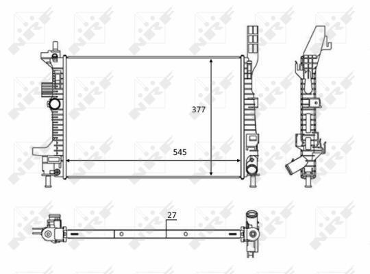 Wilmink Group WG1723254 Radiator, engine cooling WG1723254