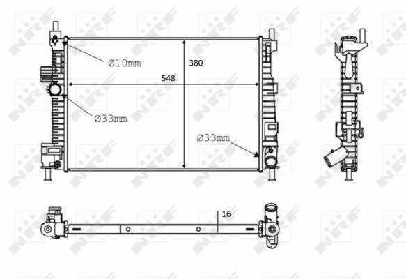 Wilmink Group WG1723257 Radiator, engine cooling WG1723257