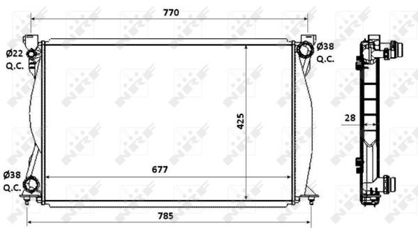 Wilmink Group WG1723317 Radiator, engine cooling WG1723317