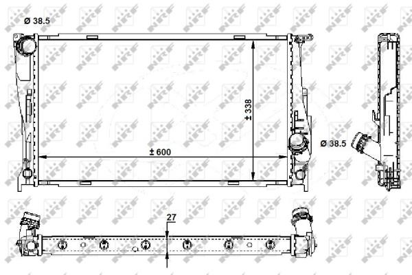 Wilmink Group WG1723672 Radiator, engine cooling WG1723672