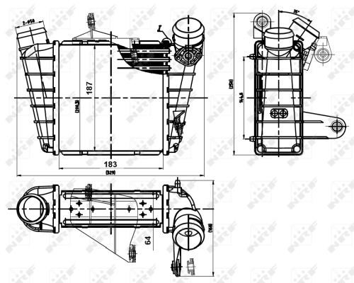 Intercooler, charger Wilmink Group WG1724097