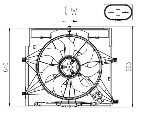 Wilmink Group WG2161740 Hub, engine cooling fan wheel WG2161740