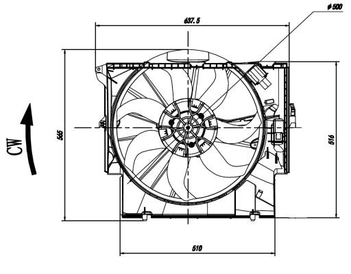 Wilmink Group WG2161743 Hub, engine cooling fan wheel WG2161743