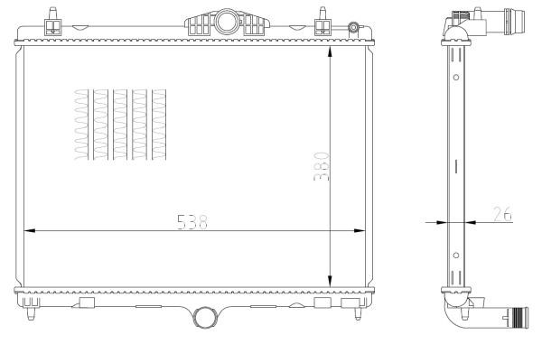 Wilmink Group WG2162196 Radiator, engine cooling WG2162196