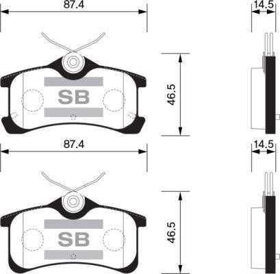 FI.BA filter FBP1575 Brake Pad Set, disc brake FBP1575