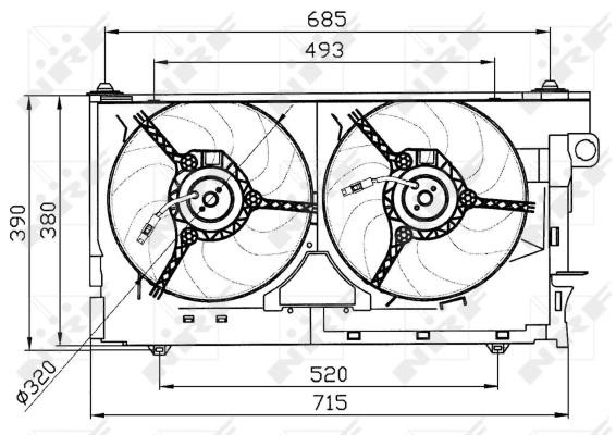 Wilmink Group WG1720132 Hub, engine cooling fan wheel WG1720132