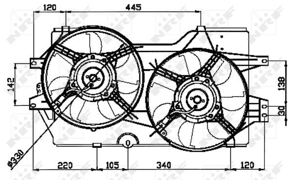 Wilmink Group WG1720133 Hub, engine cooling fan wheel WG1720133
