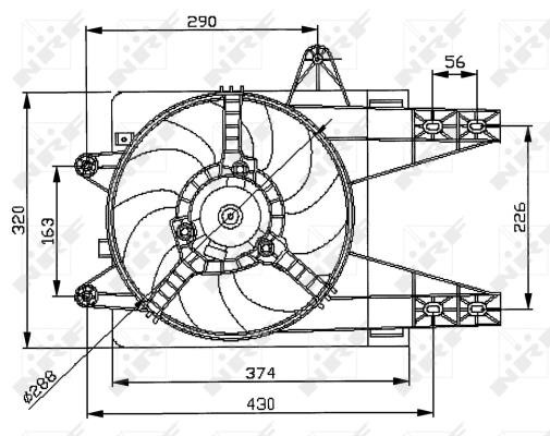 Wilmink Group WG1720140 Hub, engine cooling fan wheel WG1720140