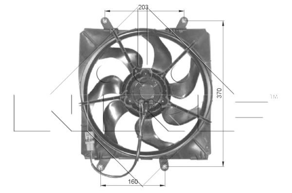 Wilmink Group WG1720155 Hub, engine cooling fan wheel WG1720155