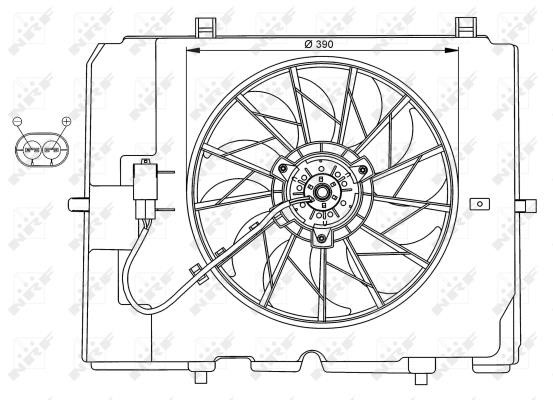 Wilmink Group WG1720167 Hub, engine cooling fan wheel WG1720167