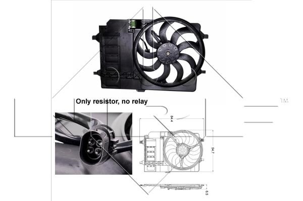Wilmink Group WG1720271 Hub, engine cooling fan wheel WG1720271